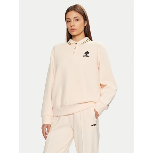 Guess Bluza V5RQ01 KCLD1 Écru Regular Fit ze sklepu MODIVO w kategorii Bluzy damskie - zdjęcie 182747667