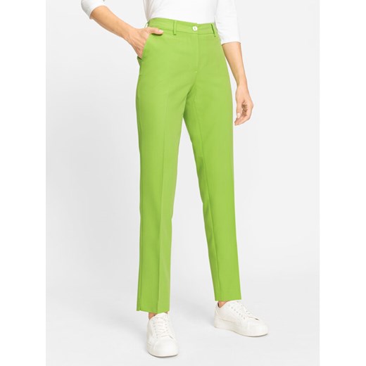 Olsen Chinosy 14000500 Zielony Slim Fit ze sklepu MODIVO w kategorii Spodnie damskie - zdjęcie 182747739