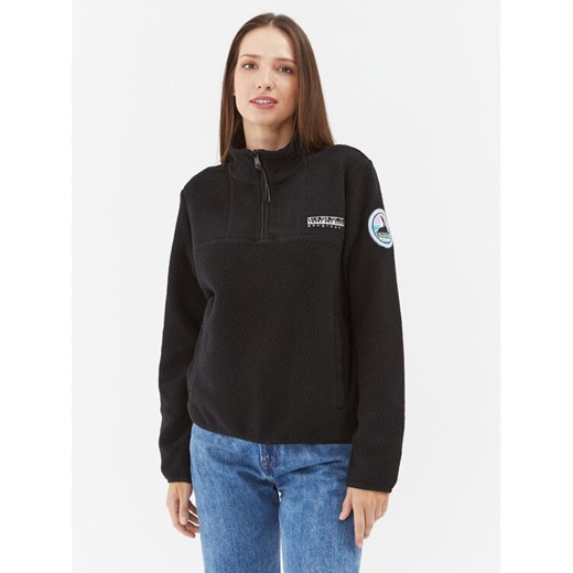 Napapijri Polar NP0A4HBQ Czarny Regular Fit ze sklepu MODIVO w kategorii Bluzy damskie - zdjęcie 182747827