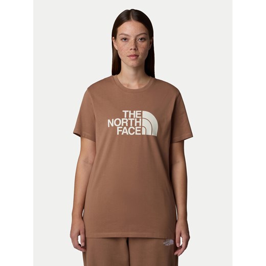 The North Face T-Shirt Easy NF0A8A6G Brązowy Loose Fit ze sklepu MODIVO w kategorii Bluzki damskie - zdjęcie 182747956