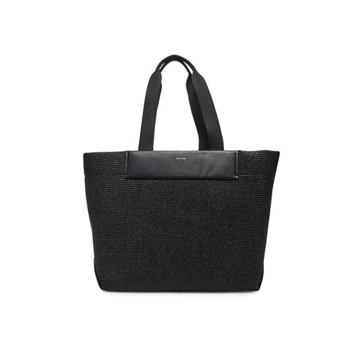 Calvin Klein Torebka Ck Raffia Large Shopper K60K613025 Czarny ze sklepu MODIVO w kategorii Torby Shopper bag - zdjęcie 182748005