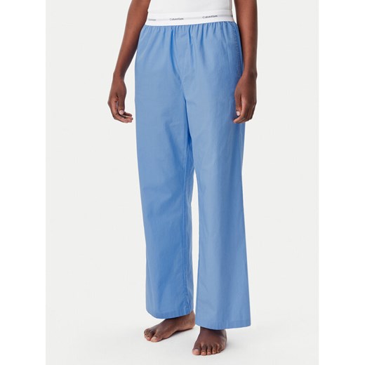 Calvin Klein Underwear Spodnie piżamowe LV00QS7410 Niebieski Regular Fit ze sklepu MODIVO w kategorii Piżamy damskie - zdjęcie 182748088