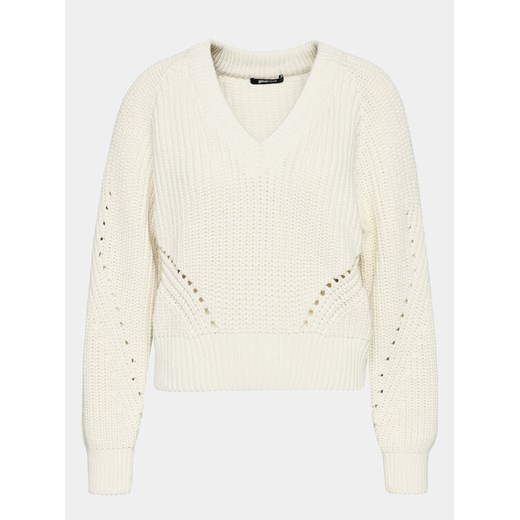 Gina Tricot Sweter 20159 Écru Regular Fit ze sklepu MODIVO w kategorii Swetry damskie - zdjęcie 182748105