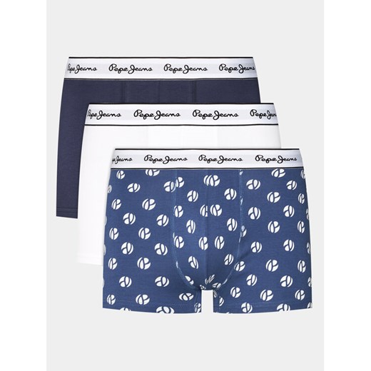 Pepe Jeans Komplet 3 par bokserek P Dot Tk 3P PMU11146 Niebieski ze sklepu MODIVO w kategorii Majtki męskie - zdjęcie 182748127