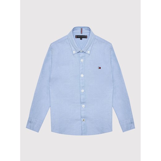 Tommy Hilfiger Koszula Oxford KB0KB06964 M Błękitny Regular Fit ze sklepu MODIVO w kategorii Koszule chłopięce - zdjęcie 182748128