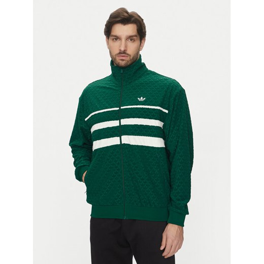 adidas Bluza Monogram JD0696 Zielony Loose Fit ze sklepu MODIVO w kategorii Bluzy męskie - zdjęcie 182748188
