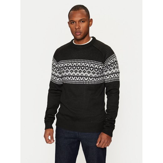 Brave Soul Sweter MK-517ERICKSON Czarny Regular Fit ze sklepu MODIVO w kategorii Swetry męskie - zdjęcie 182748247