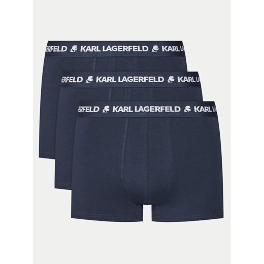 KARL LAGERFELD Komplet 3 par bokserek A1M47151 Granatowy ze sklepu MODIVO w kategorii Majtki męskie - zdjęcie 182748248