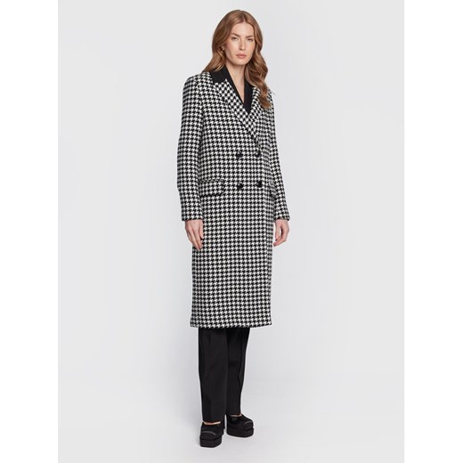 TWINSET Płaszcz wełniany 222TT2461 Czarny Regular Fit ze sklepu MODIVO w kategorii Płaszcze damskie - zdjęcie 182748497