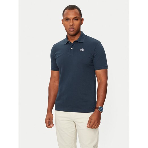 La Martina Polo BPMP01 PK031 Granatowy Regular Fit ze sklepu MODIVO w kategorii T-shirty męskie - zdjęcie 182748507