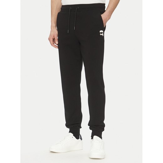 KARL LAGERFELD Spodnie dresowe 705713 500900 Czarny Regular Fit ze sklepu MODIVO w kategorii Spodnie męskie - zdjęcie 182748508