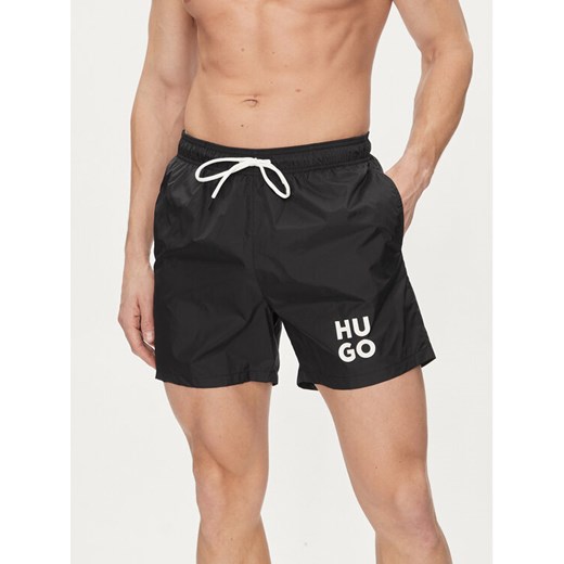 Hugo Szorty kąpielowe Paol 50510190 Czarny Regular Fit M MODIVO