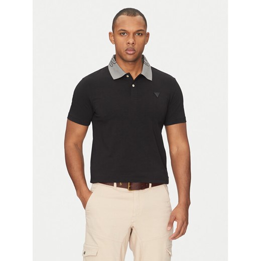 Guess Polo M5GP66 J1314 Czarny Regular Fit ze sklepu MODIVO w kategorii T-shirty męskie - zdjęcie 182748657