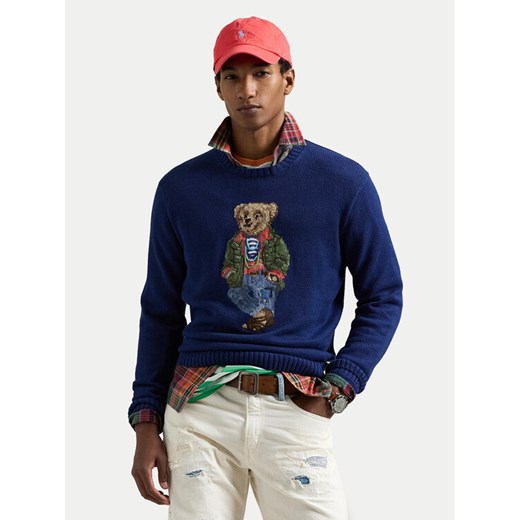 Polo Ralph Lauren Sweter 710955762001 Granatowy Regular Fit ze sklepu MODIVO w kategorii Swetry męskie - zdjęcie 182748669