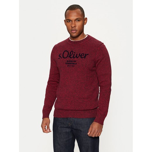 s.Oliver Sweter 2152697 Czerwony Regular Fit ze sklepu MODIVO w kategorii Swetry męskie - zdjęcie 182748678