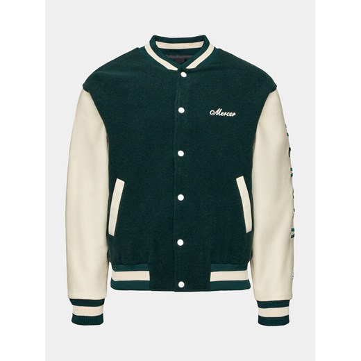 Mercer Amsterdam Kurtka bomber The Varsity MEAP233001 Zielony Regular Fit ze sklepu MODIVO w kategorii Kurtki męskie - zdjęcie 182748726