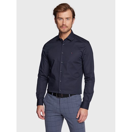 Tommy Hilfiger Koszula MW0MW25040 Granatowy Slim Fit ze sklepu MODIVO w kategorii Koszule męskie - zdjęcie 182748747