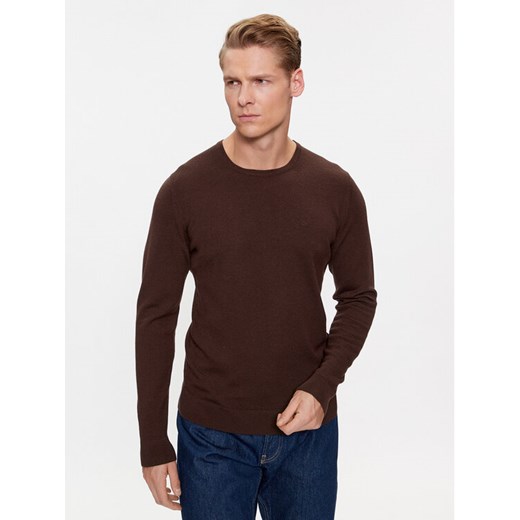 Calvin Klein Sweter Superior K10K109474 Brązowy Regular Fit ze sklepu MODIVO w kategorii Swetry męskie - zdjęcie 182748785