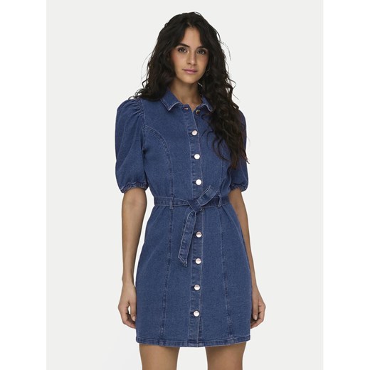 ONLY Sukienka jeansowa Vibbe 15304123 Niebieski Regular Fit ze sklepu MODIVO w kategorii Sukienki - zdjęcie 182748838