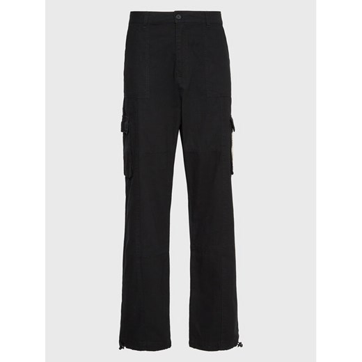 Karl Kani Spodnie materiałowe Rubber Signature 6002507 Czarny Relaxed Fit ze sklepu MODIVO w kategorii Spodnie męskie - zdjęcie 182748846