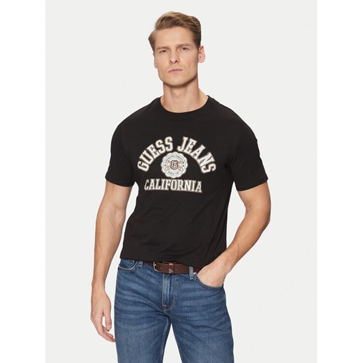 Guess Jeans T-Shirt M5RI80 K8HM0 Czarny Slim Fit ze sklepu MODIVO w kategorii T-shirty męskie - zdjęcie 182748868