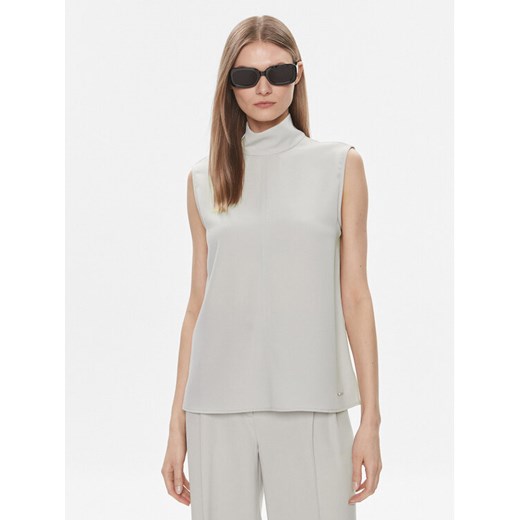 Calvin Klein Bluzka K20K206376 Szary Regular Fit ze sklepu MODIVO w kategorii Bluzki damskie - zdjęcie 182748905