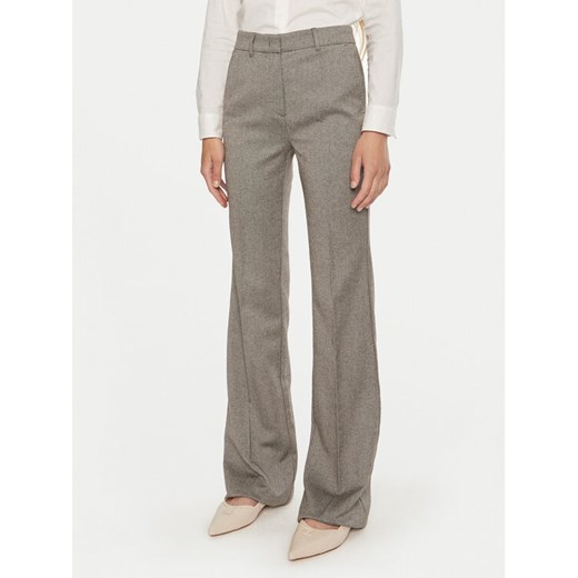 Marella Spodnie materiałowe Doroty 2423136112 Brązowy Regular Fit ze sklepu MODIVO w kategorii Spodnie damskie - zdjęcie 182749098