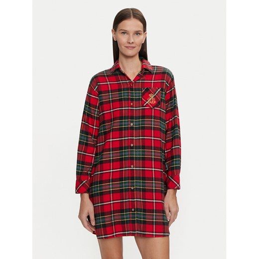 LAUREN RALPH LAUREN Koszula nocna ILN32374 Czerwony ze sklepu MODIVO w kategorii Koszule nocne - zdjęcie 182749118