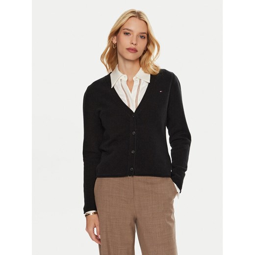 Tommy Hilfiger Kardigan WW0WW43092 Czarny Regular Fit ze sklepu MODIVO w kategorii Swetry damskie - zdjęcie 182749138