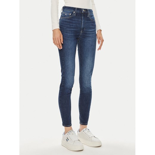 Tommy Jeans Jeansy Sylvia DW0DW19258 Granatowy Skinny Fit ze sklepu MODIVO w kategorii Jeansy damskie - zdjęcie 182749248