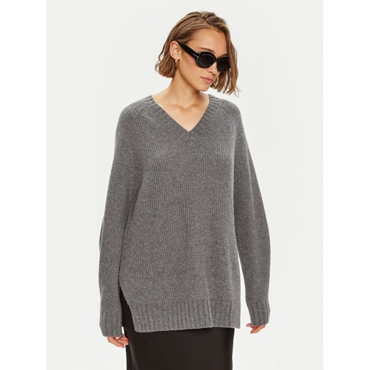 Weekend Max Mara Sweter Pania 2425366132 Szary Oversize ze sklepu MODIVO w kategorii Swetry damskie - zdjęcie 182749315