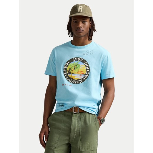 Polo Ralph Lauren T-Shirt 710958253001 Błękitny Classic Fit ze sklepu MODIVO w kategorii T-shirty męskie - zdjęcie 182749458
