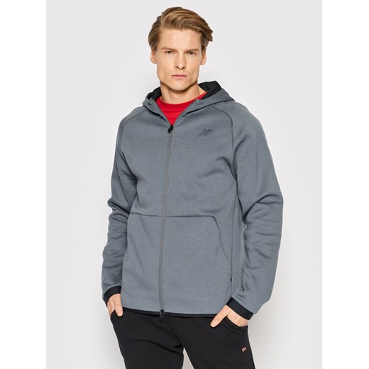 New Balance Bluza MJ21178 Szary Athletic Fit New Balance S MODIVO