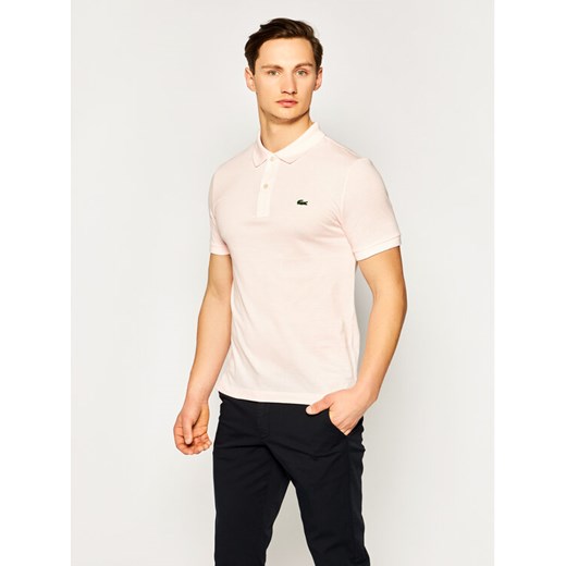 Lacoste Polo PH4012 Różowy Slim Fit ze sklepu MODIVO w kategorii T-shirty męskie - zdjęcie 182749535