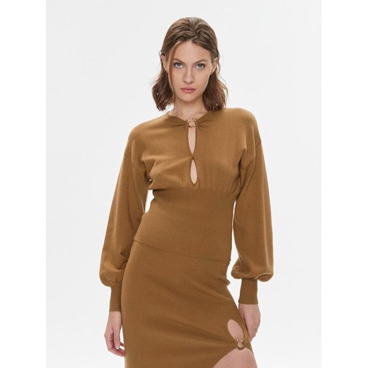 Pinko Sweter Chioccia 101848 A15S Brązowy Regular Fit ze sklepu MODIVO w kategorii Swetry damskie - zdjęcie 182749548
