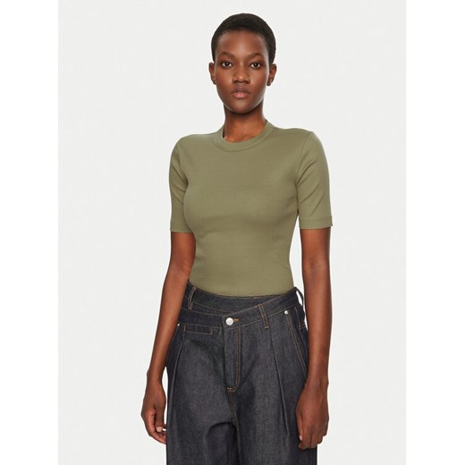 IVY OAK T-Shirt Kristin IO1100X2351 Khaki Slim Fit ze sklepu MODIVO w kategorii Bluzki damskie - zdjęcie 182749675