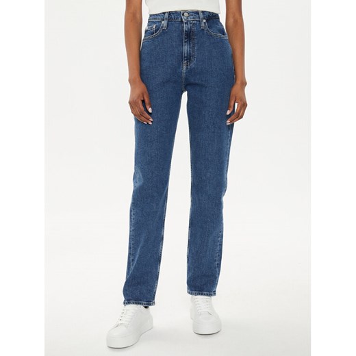 Calvin Klein Jeans Jeansy Authentic J20J223663 Niebieski Slim Fit ze sklepu MODIVO w kategorii Jeansy damskie - zdjęcie 182749676