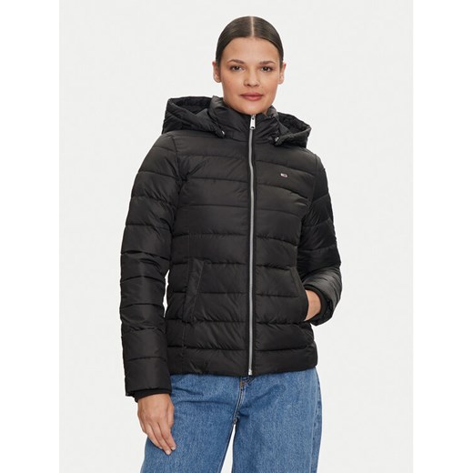 Tommy Jeans Kurtka zimowa Basic DW0DW18311 Czarny Slim Fit ze sklepu MODIVO w kategorii Kurtki damskie - zdjęcie 182749685