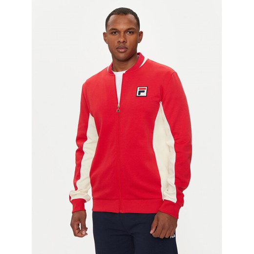 Fila Bluza Settanta FAM0645 Czerwony Regular Fit ze sklepu MODIVO w kategorii Bluzy męskie - zdjęcie 182749687