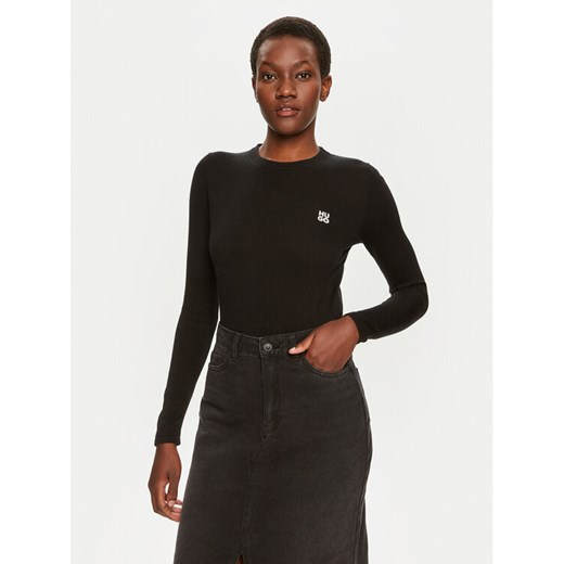 Hugo Sweter Scallia 50514296 Czarny Slim Fit ze sklepu MODIVO w kategorii Swetry damskie - zdjęcie 182749739
