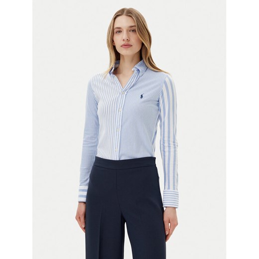 Polo Ralph Lauren Koszula 211965102002 Niebieski Slim Fit ze sklepu MODIVO w kategorii Koszule damskie - zdjęcie 182749749