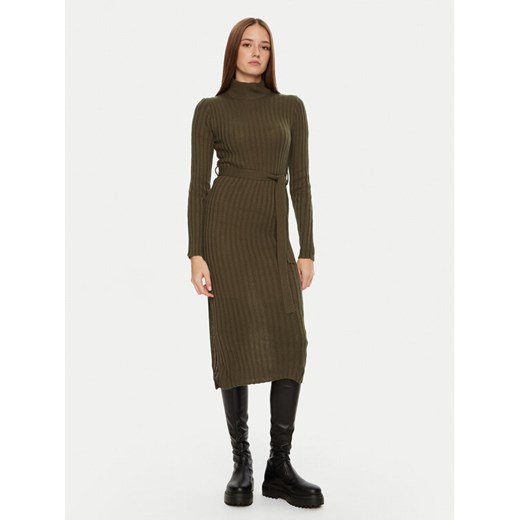 Brave Soul Sukienka dzianinowa LKD-230MURPHYB Khaki Regular Fit ze sklepu MODIVO w kategorii Sukienki - zdjęcie 182749759