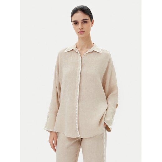 ICONA Koszula RP5LE003 Beżowy Relaxed Fit ze sklepu MODIVO w kategorii Koszule damskie - zdjęcie 182749838