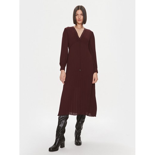 Liu Jo Sukienka codzienna MF3184 T0414 Bordowy Regular Fit ze sklepu MODIVO w kategorii Sukienki - zdjęcie 182749965