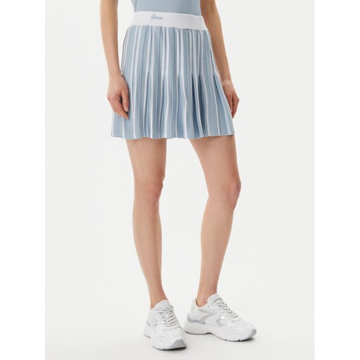 Guess Spódnica plisowana V5GD00 Z3D60 Błękitny Regular Fit ze sklepu MODIVO w kategorii Spódnice - zdjęcie 182750016