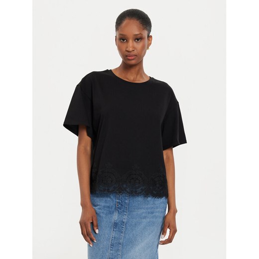 TWINSET T-Shirt 242TP2510 Czarny Loose Fit ze sklepu MODIVO w kategorii Bluzki damskie - zdjęcie 182750125