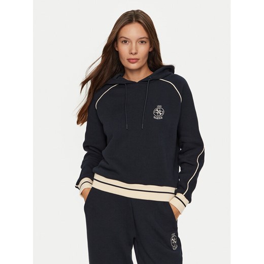 Guess Bluza V4BQ05 KCHU1 Granatowy Regular Fit ze sklepu MODIVO w kategorii Bluzy damskie - zdjęcie 182750186