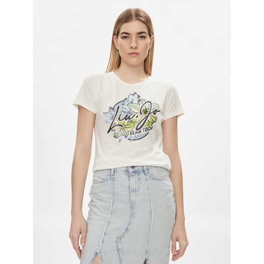 Liu Jo Sport T-Shirt TA4202 JS003 Écru Regular Fit ze sklepu MODIVO w kategorii Bluzki damskie - zdjęcie 182750285