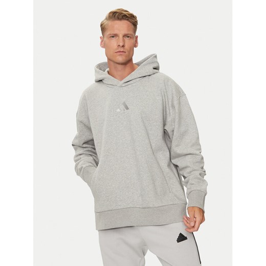 adidas Bluza ALL SZN Fleece IY4123 Szary Loose Fit ze sklepu MODIVO w kategorii Bluzy męskie - zdjęcie 182750296