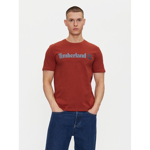 Timberland T-Shirt TB0A5UPQ Czerwony Regular Fit ze sklepu MODIVO w kategorii T-shirty męskie - zdjęcie 182750335